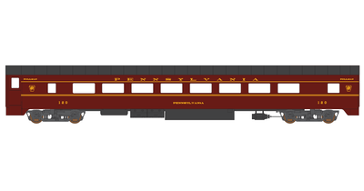 Pennsylvania Railroad Smooth Side Passenger Car Tuscan Logo Decals