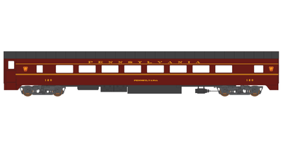 Pennsylvania Railroad Smooth Side Passenger Car Red Logo Decals