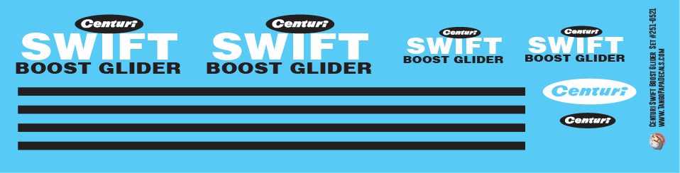 Centuri Swift Boost Glider Decal