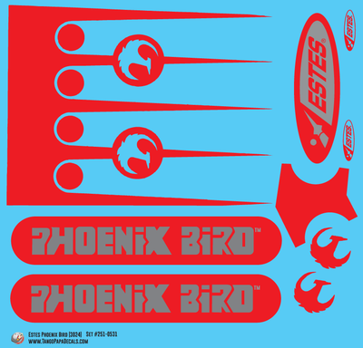 Estes Phoenix Bird (3024) Decals