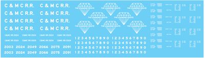 C&amp;MC Railroad 40ft Box Car Decals