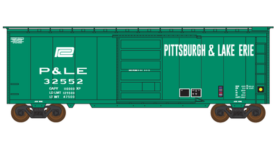 Pittsburgh Lake Erie PC Logo 40ft Box Car Decals