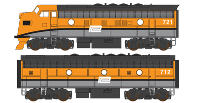 Penn Central ex DRGW F Unit Patchout Locomotive Decals