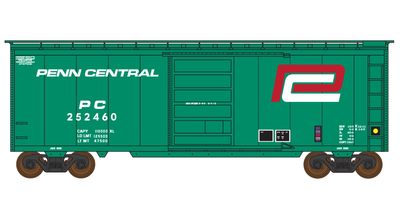 Penn Central Red P 40ft Box Car Decals