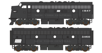 Penn Central ex NYC F Unit Faded Logo Decals