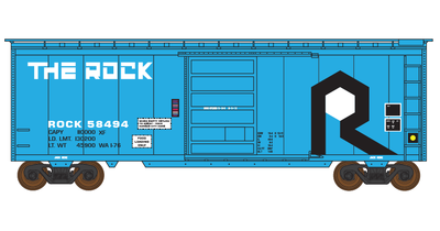 Rock Island Food Services Blue 40ft Box Car Decals