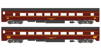 Penn Central Tuscan Smooth Side Passenger Car Decals