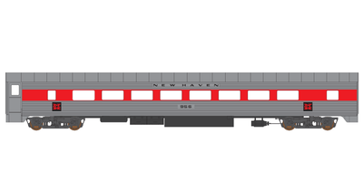 New Haven Corrugated Passenger Car McGinnis Red Scheme Decals