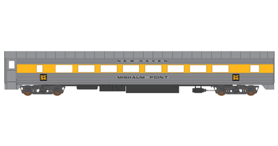 New Haven Corrugated Passenger Car McGinnis Yellow Scheme Decals