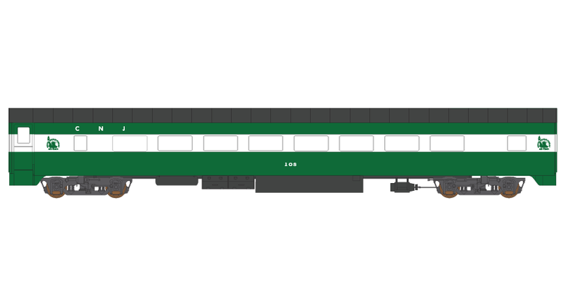 Central New Jersey ex Burlington Northern Passenger Car Decals