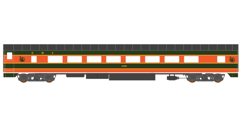 Central New Jersey ex Empire Builder Passenger Car Decals