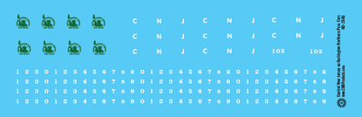 N Scale - Central New Jersey ex Burlington Northern Passenger Car Decals