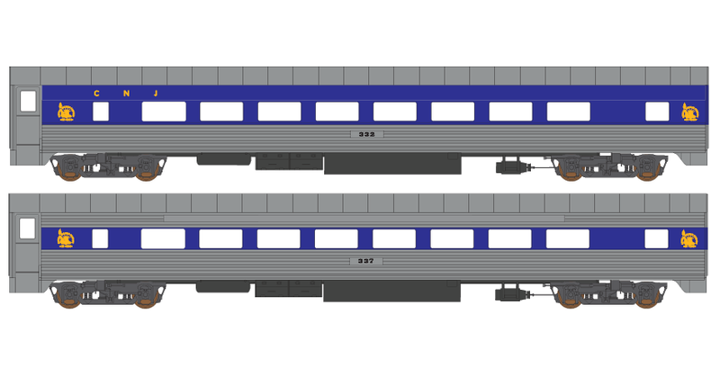 Central New Jersey Corrugated Blue Passenger Car Decals