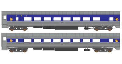 Central New Jersey Corrugated Blue Passenger Car Decals