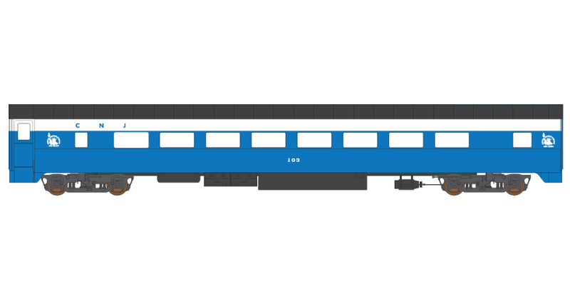 Central New Jersey ex-Great Northern Passenger Car Decals