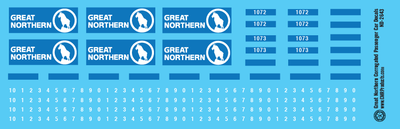 HO Scale - Great Northern Corrugated Passenger Car Decals