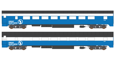 Great Northern Smooth Side Passenger Car Decals