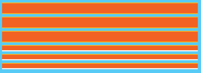 Great Northern Empire Builder Orange Striping Decals