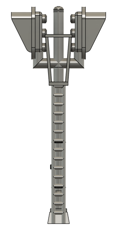 N Scale - Signal Tower 3 Light Vertical Bi-Directional (Qty 2)