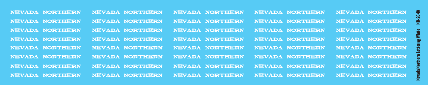 Nevada Northern White Name Decals