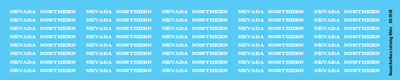 Nevada Northern White Name Decals