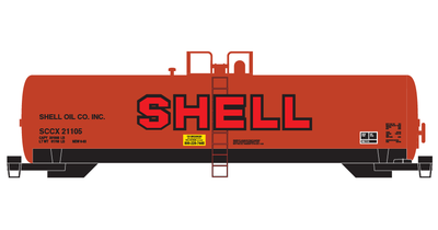 Shell Oil Company Modern Tank Car Decals