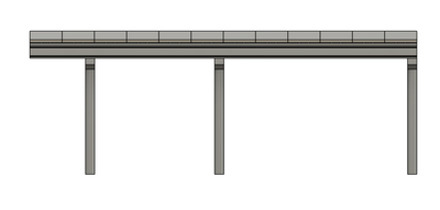 N Scale - Concrete Bridge 2 Lane