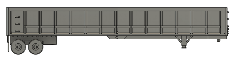 N Scale - Frameless End Dump Trailer Standard Axle (Qty 2)
