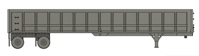 N Scale - Frameless End Dump Trailer Split Axle (Qty 2)