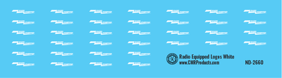 Radio Equipped Logos White Decals