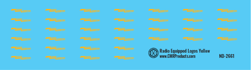 Radio Equipped Logos Yellow Decals