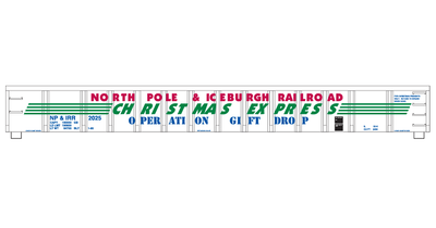Christmas North Pole and Iceburgh Railroad Mill Gondola Decals