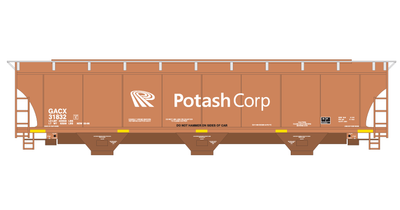 Potash Corp (GACX) 3 Bay Centerflow Hopper Decals