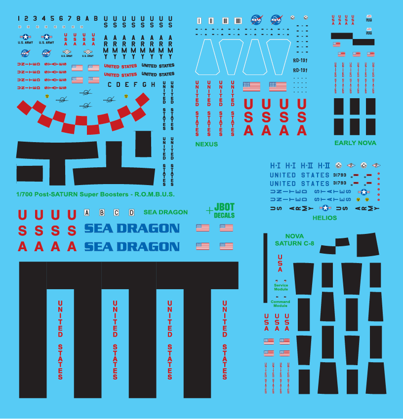 JBOT Decals - Post Saturn Sets 2-3-4