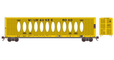 Milwaukee Road 60ft Thrall Opera Window Centerbeam Decals