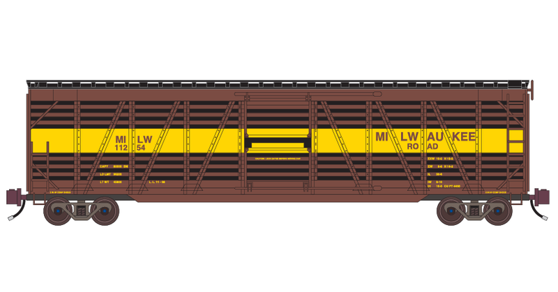 Milwaukee Road 50ft Outside Braced Stock Car Decals