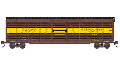 Milwaukee Road 50ft Outside Braced Stock Car Decals