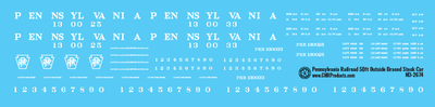 Pennsylvania Railroad 50ft Outside Braced Stock Car Decals