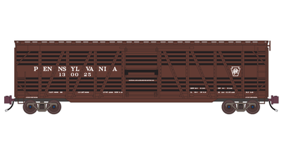 Pennsylvania Railroad 50ft Outside Braced Stock Car Decals
