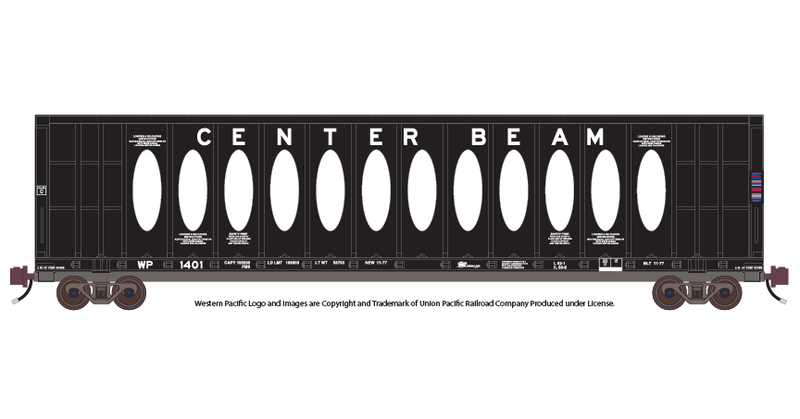 Western Pacific 60ft Thrall Opera Window Centerbeam Decals