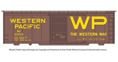 Western Pacific 40ft Box Car Decals
