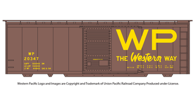 Western Pacific Western Way Script 40ft Box Car Decals