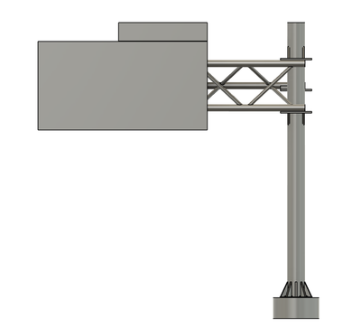 N Scale - Interstate Sign with Exit Number