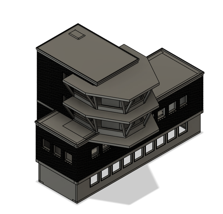 N Scale - Multi-story Yard Control Tower