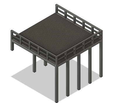 N Scale - Observation Deck or House Deck