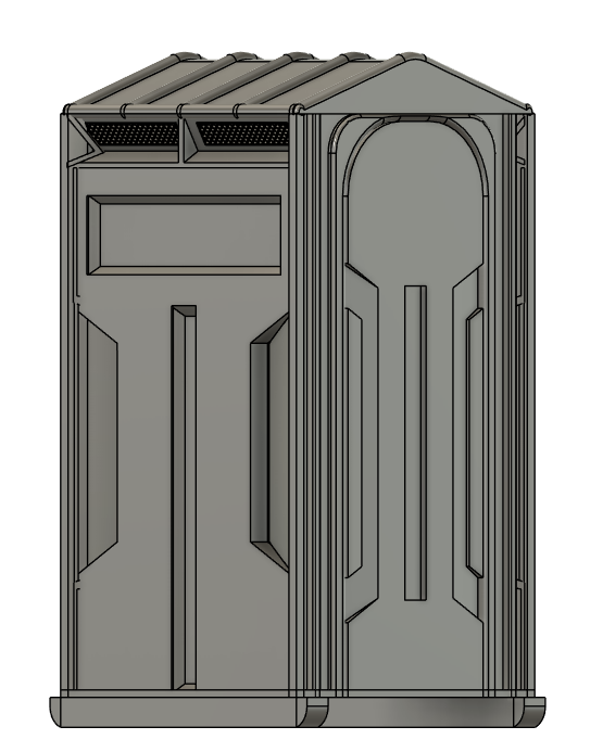 HO Scale Detail Parts - Porta Potty V2 (Qty 2)