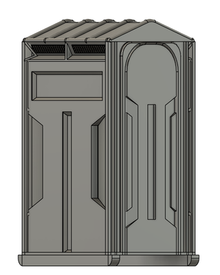 N Scale Detail Parts - Porta Potty V2 (Qty 2)