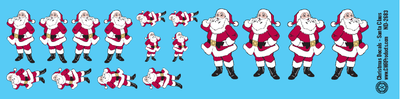 N Scale - Christmas - Santa Claus Decals