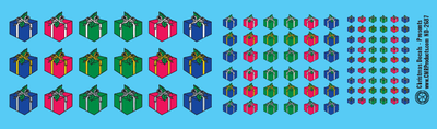 N Scale - Christmas - Presents Decals