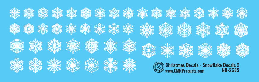 HO Scale - Christmas - Snowflake Decals 2
